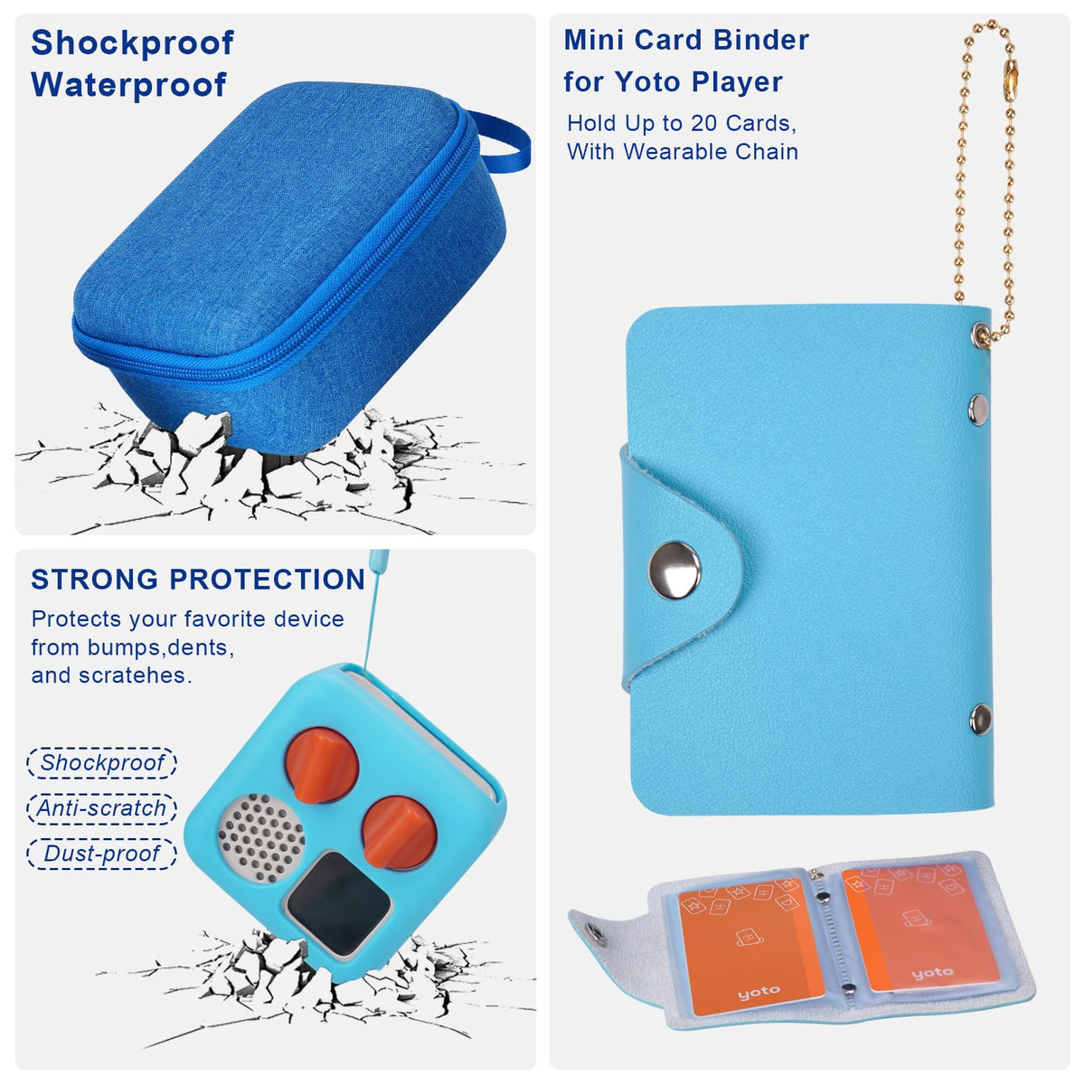 MGZNMTY hard storage case shields the player from scratches and bumps.