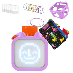 MGZNMTY silicone case for Yoto Player purple with cat-ear design protects and personalizes playtime.