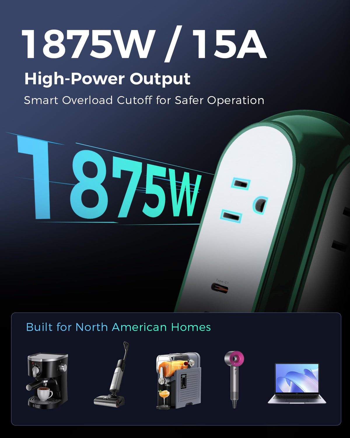 MiaoLab surge protector guards electronics from voltage spikes.