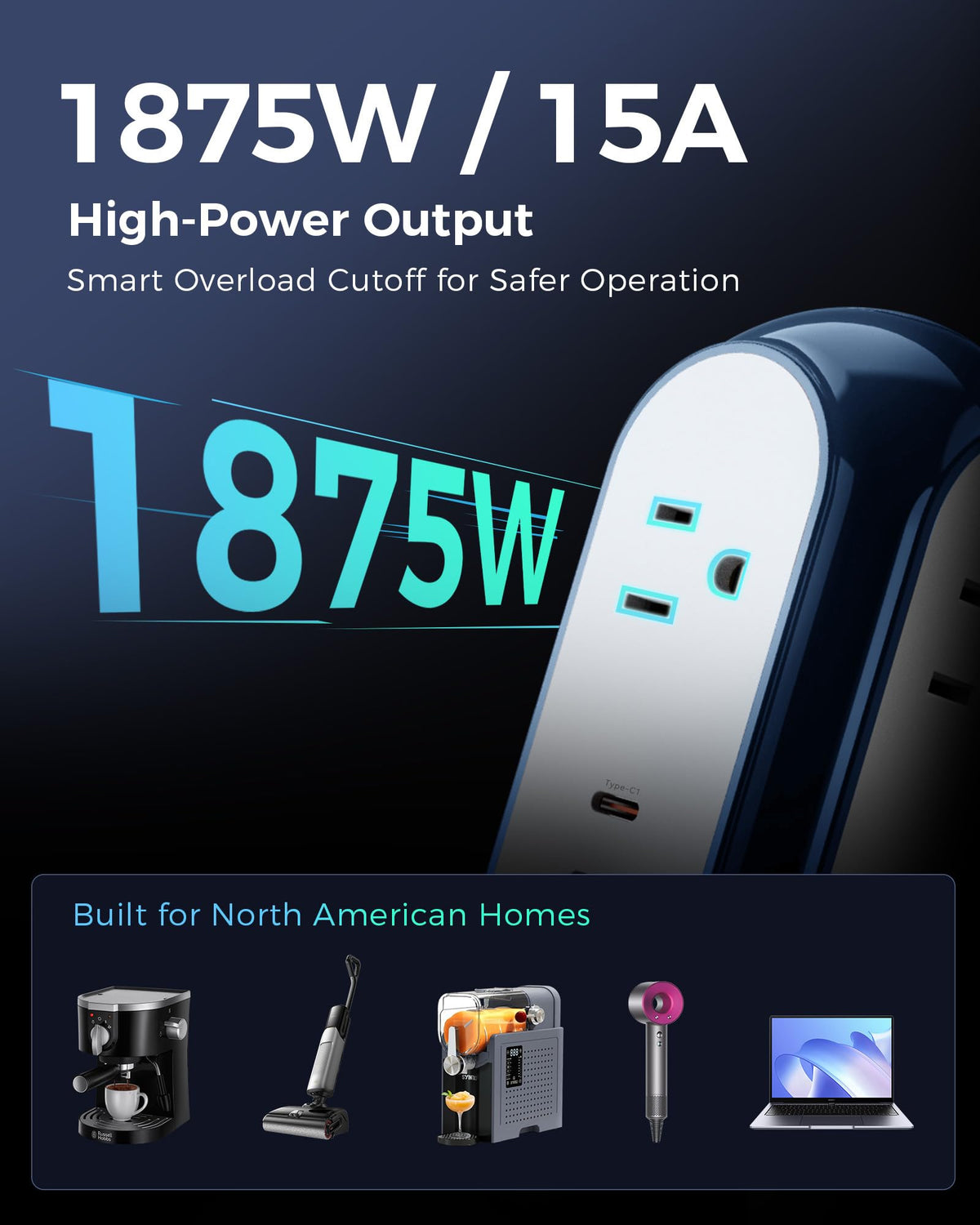 MiaoLab 6.6-foot extension cord keeps outlets accessible