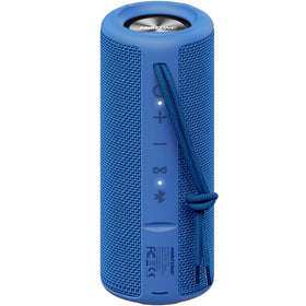 MIATONE blue speaker front view showing design and true-power sound benefit