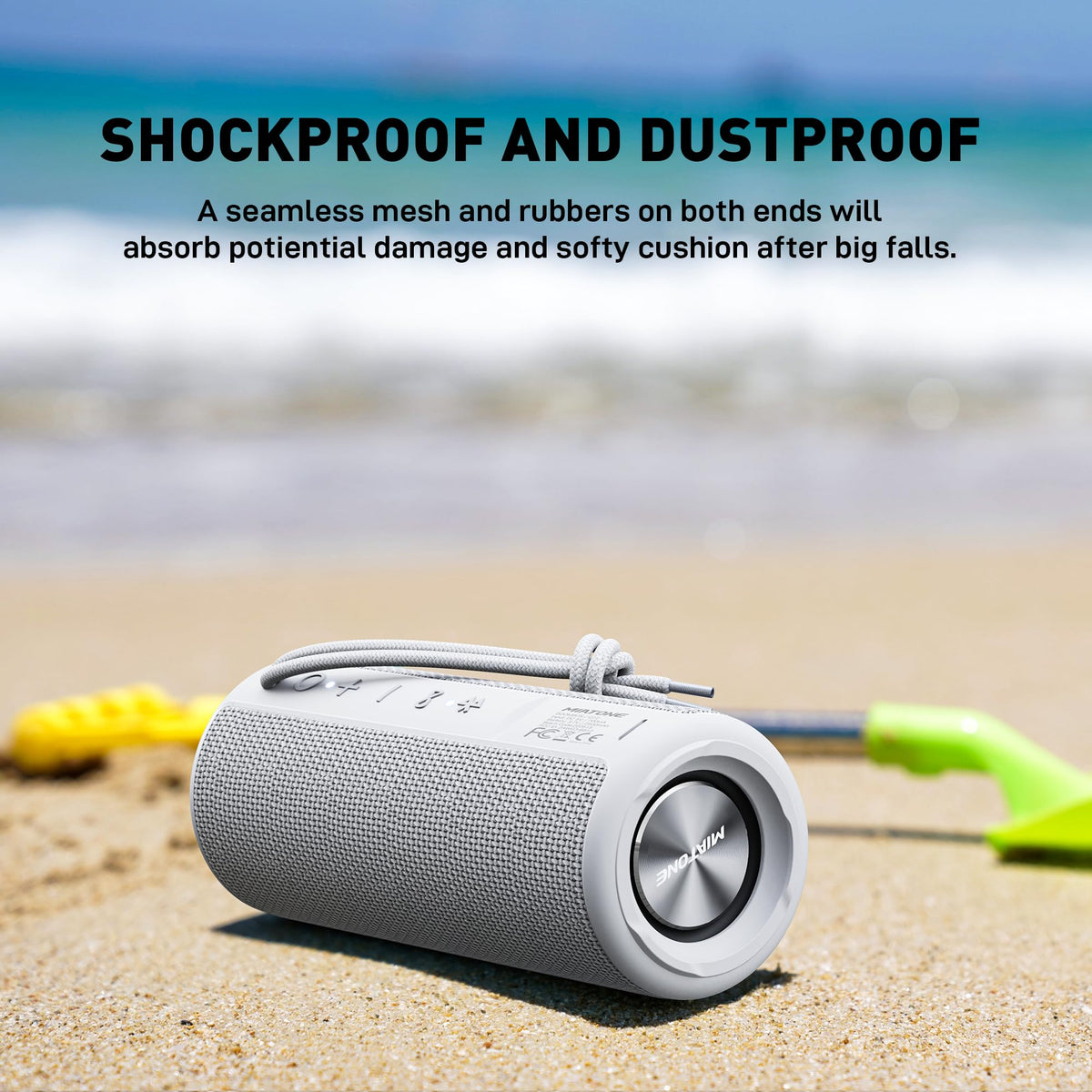 MIATONE held in hand to show compact size and easy portability benefit