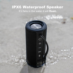 MIATONE speaker poolside illustrating outdoor water-resistant use