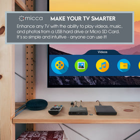 Micca 4K connected to TV via HDMI delivering sharp ultra‑HD playback benefits
