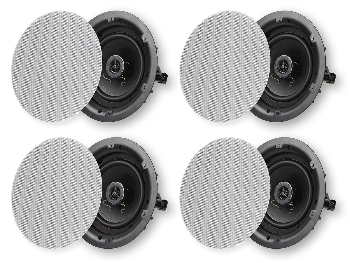 Micca Architecture 6.5-inch speaker front view with slim, discreet profile for seamless ceilings.