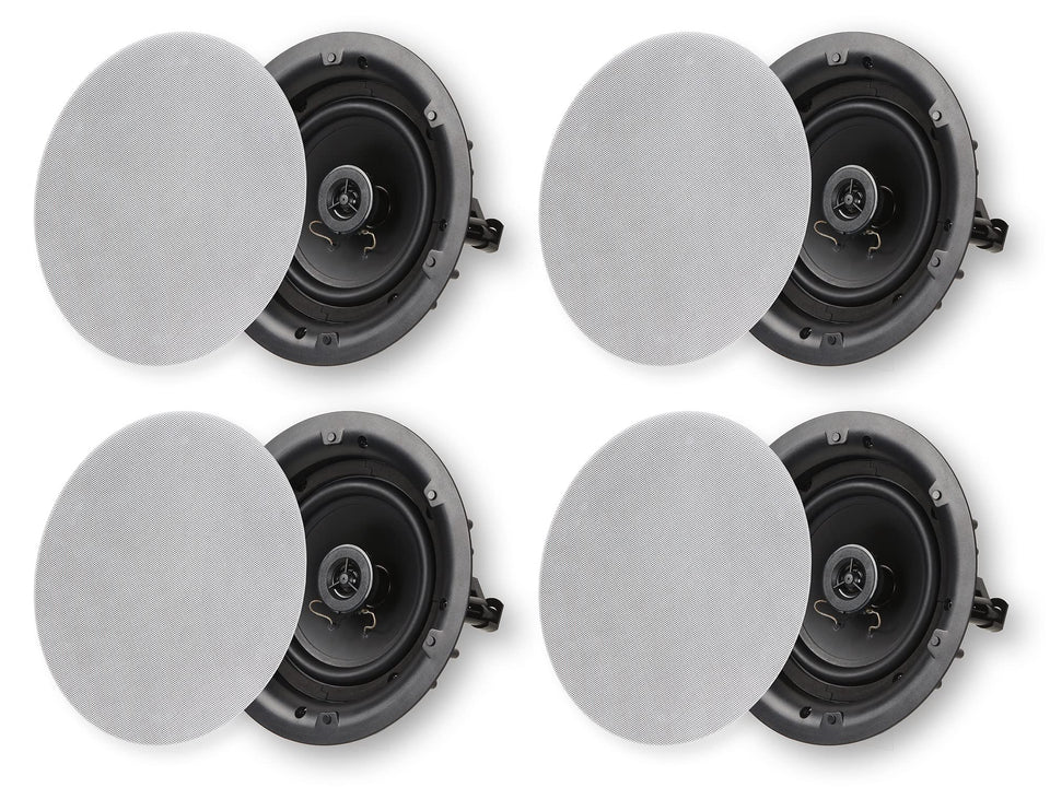 Micca Architecture 6.5-inch speaker front view with slim, discreet profile for seamless ceilings.