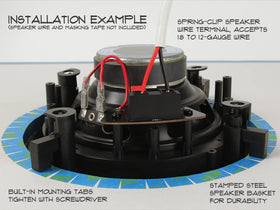 Micca Architecture 6.5-inch speaker paintable grill showing seamless color matching option.