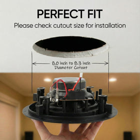 Micca Architecture 6.5-inch speaker side view highlighting low-profile rimless design.