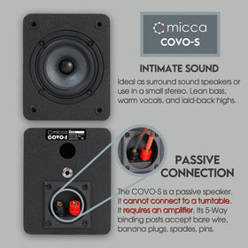 Micca COVO-S concentric driver arrangement ensures coherent sound across frequencies.