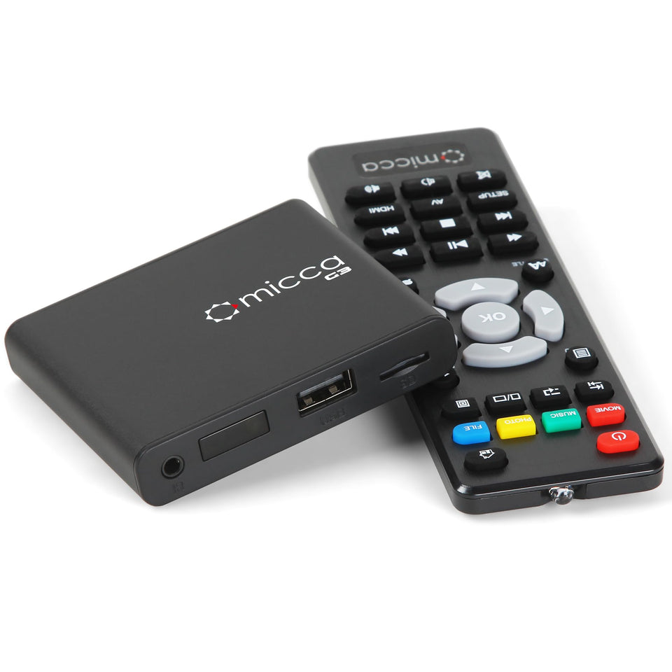 Micca G3 front view showing compact player and easy access ports for quick setup