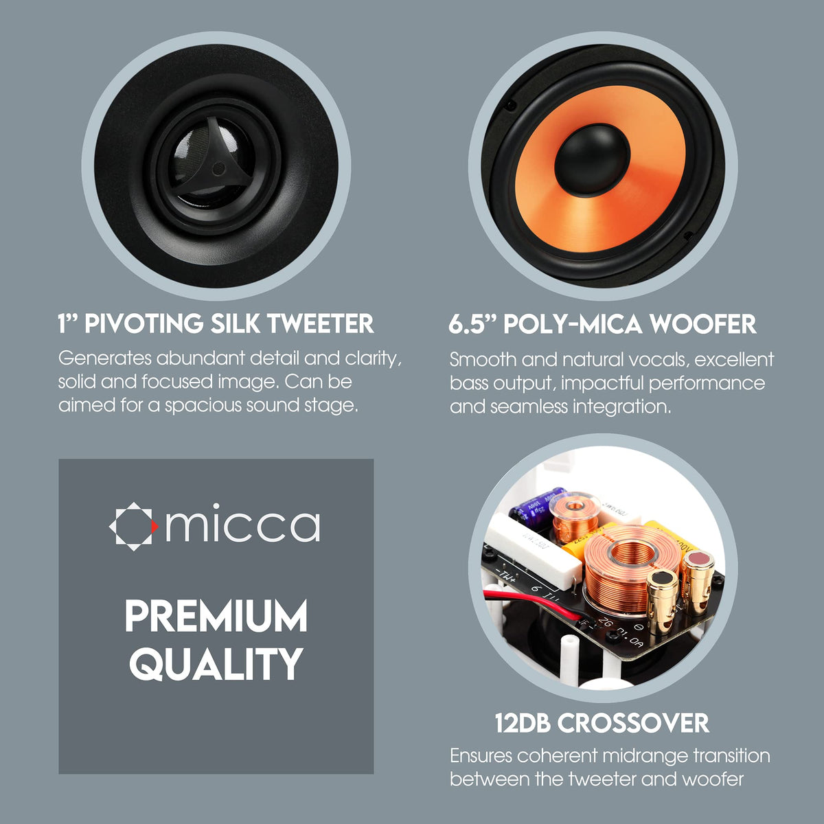 Slim wall mount profile minimizes protrusion for a clean look.