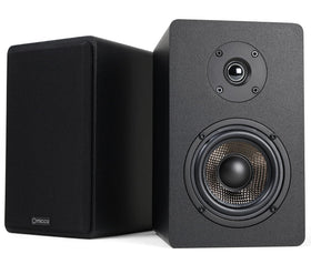 Micca MB42X front view shows clean lines ideal for desks and bookshelves
