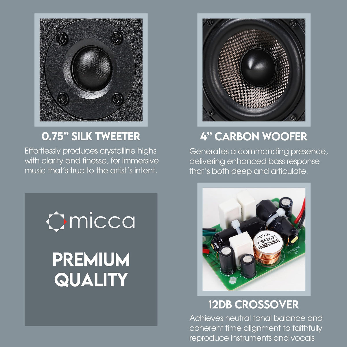 Micca MB42X G2 rear ports illustrate balanced air flow and room-filling sound potential.