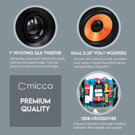 Micca M-CS rimmed paintable grille blending with wall color