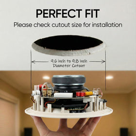 Micca R-8C 8-inch woofer close-up revealing cone detail and tighter bass