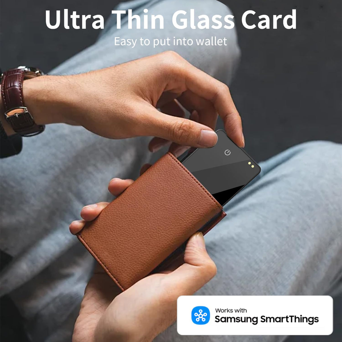 MICFLIP ultra-thin wallet tracker fits slim wallets and passport holders