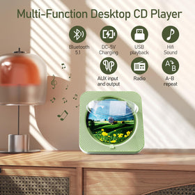 MICOCIOUS Bluetooth desk speaker delivering wireless listening with stable connection.
