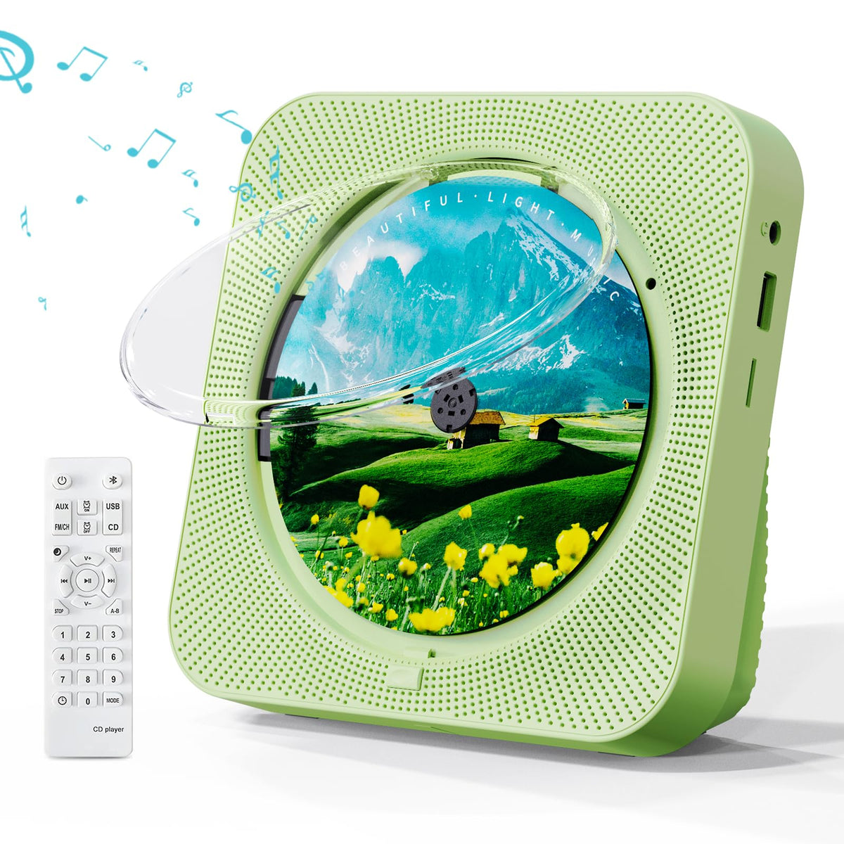 MICOCIOUS portable CD player with LED display for easy status at a glance.