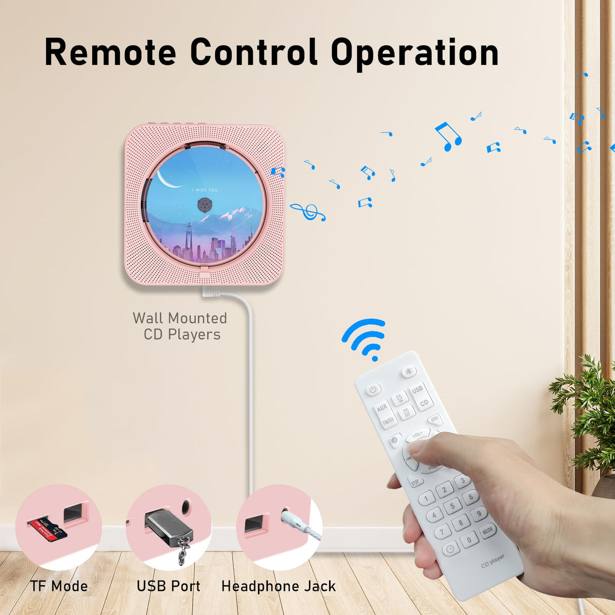 MICOCIOUS wall-mounted unit saving space, convenient listening benefit