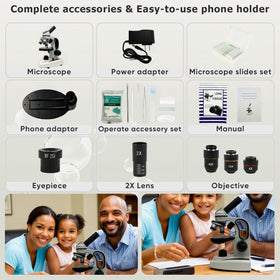 MicroMarvels all-in-one microscope kit ideal for beginners and adults exploring science.