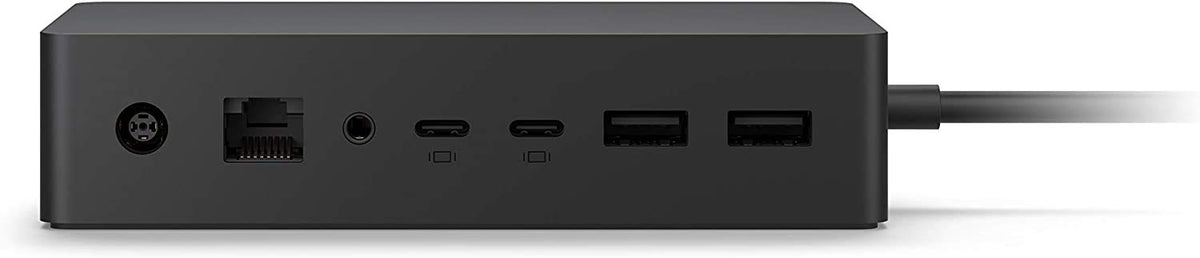 Microsoft Surface Dock 2 Renewed compact dimensions for tidy desk arrangement.
