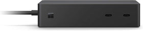 Microsoft Surface Dock 2 Renewed rear ports support peripherals, Ethernet, and audio.