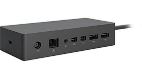 Microsoft Surface Dock on desk setup demonstrates instant desktop conversion.