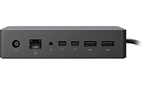 Microsoft Surface Dock with two mini DisplayPorts for external monitors and extended workspace.