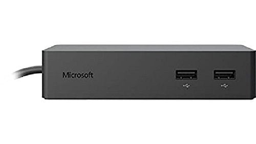 Microsoft Surface Dock port panel highlighting USB, Ethernet, and audio ports for Expandability.