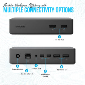 Microsoft Surface Dock PD9 magnetic connect cable for quick, reliable setup.
