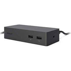 Microsoft Surface Dock side ports for easy peripheral connections and organized desk setup.