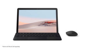 Microsoft Surface Go Type Cover folded over screen showing protection and battery-saving closure
