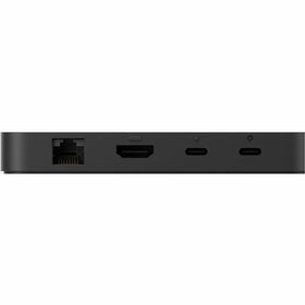 Compact desk setup with the Microsoft Surface USB4 Dock to keep workspace neat.