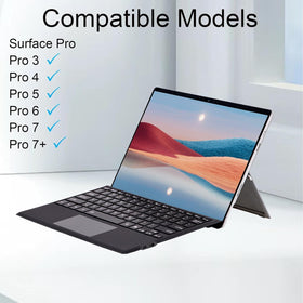 Microsoft Type Cover detail of multi-touch trackpad and textured surround, boosts precision