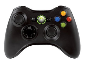 Microsoft Xbox 360 controller front view showing ergonomic shape and ready-to-play benefit