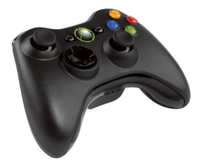 Microsoft Xbox 360 controller next to game case showing scale and portability benefit