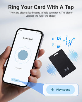 Middle Rabbit Android Wallet Tracker Card rings to locate nearby wallets via app.