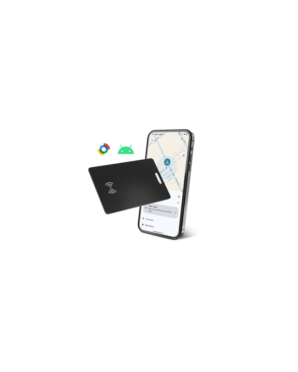 Middle Rabbit Android Wallet Tracker Card front view; ultra‑compact for easy daily carry.