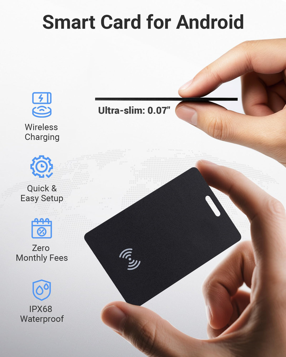 Setup steps for Middle Rabbit Android Wallet Tracker Card with Find My Device.