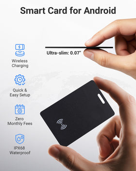 Setup steps for Middle Rabbit Android Wallet Tracker Card with Find My Device.
