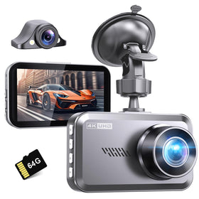 Miden 2-Channel Dash Cam front camera captures front view for clear incident evidence.