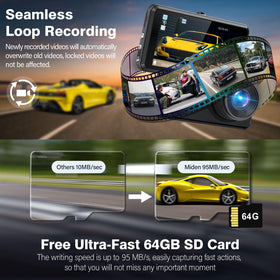 Miden installed on vehicle dashboard demonstrating unobstructed driving benefit