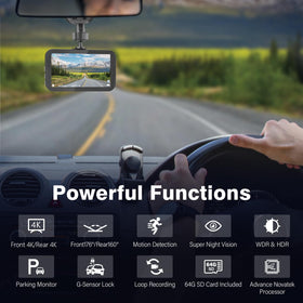 Miden rear UFO camera detail, waterproof design improving rear visibility