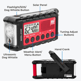Midland ER310 AA backup power option for longer outages.