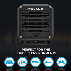 Midland SPK100 180-degree swivel base enabling precise mounting.