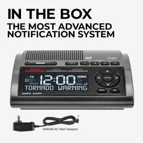 Midland WR400 USB output for charging devices during outages