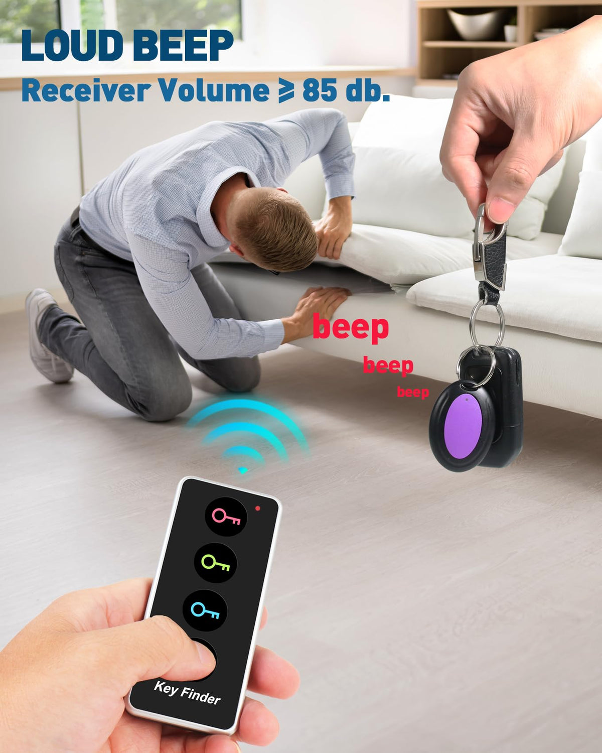 midlocater receiver detail with LED light aiding low-light searches