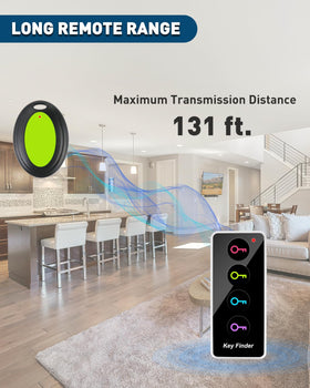 midlocater receiver attached to keyring for quick item recovery