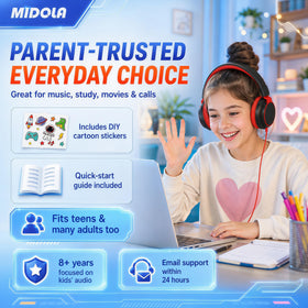 MIDOLA 3.5mm AUX cord with built-in mic supports calls on tablets and devices