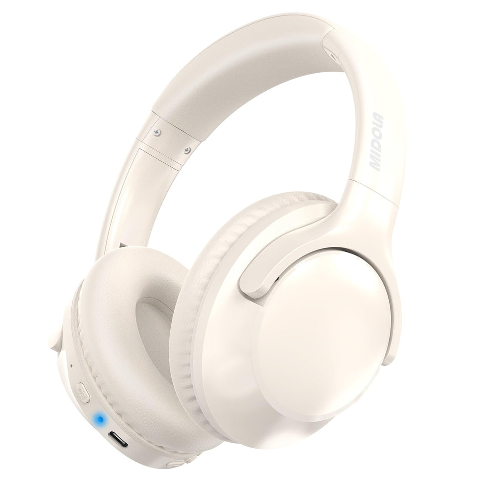 MIDOLA Bluetooth headphones 68-hour playtime for long trips.